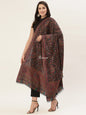 Pashwool Womens Shawls Pashtush Womens Woollen Ethnic Design Shawl, Soft And Warm, Light Weight, Multicolour