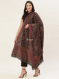 Pashwool Womens Shawls Pashtush Womens Woollen Ethnic Design Shawl, Soft And Warm, Light Weight, Multicolour
