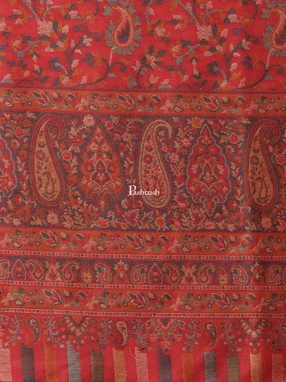 Pashwool Womens Shawls Pashtush Womens Woollen Jacquard Design Shawl, Soft And Warm, Light Weight