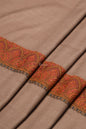 Pashtush India Womens Shawls Pashtush Womens Woollen Shawl, Thick Woollen, Kashmiri Embroidery Design, Taupe