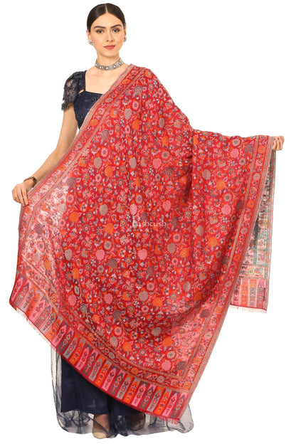 Pashtush India Womens Shawls Pashtush Womens Woven Ethnic Shawl, Woollen, Faux Pashmina Shawl Multi Coloured