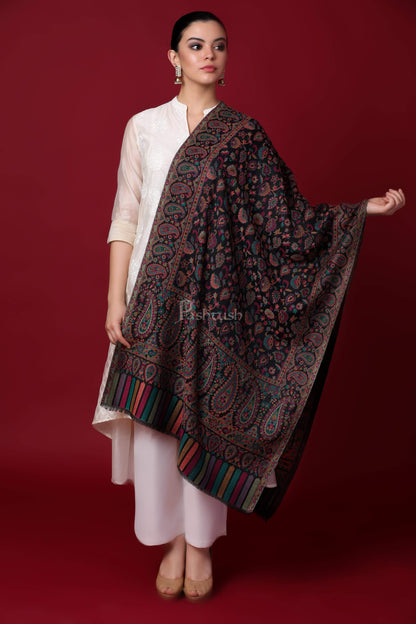 Pashtush Store Stole Pashtush Womens Woven Kaani Stole, Woollen, Faux Pashmina Stole, Multicoloured