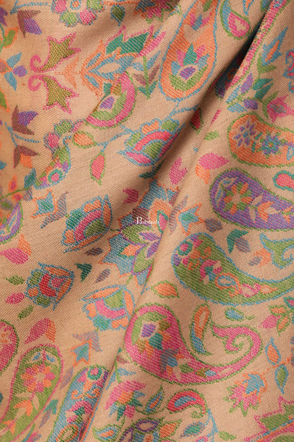Pashtush India 70x200 Pashtush Womens Woven Kaani Stole, Woollen, Faux Pashmina Stole, Pastel Hues