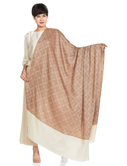 Pashtush India 100x200 PASHTUSH WOMENS WOVEN PAISLEY, SELF SHAWL, IN EXTRA SOFT FINE WOOL, LARGE WRAP SIZE