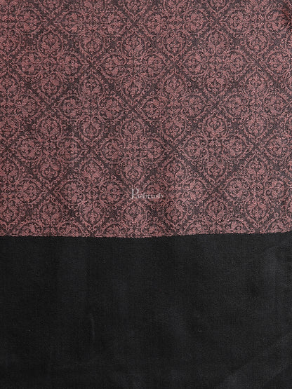 Pashtush India Womens Shawls Pashtush Womens Woven Paisley, Self Shawl, In Extra Soft Fine Wool, Large Wrap Size Black