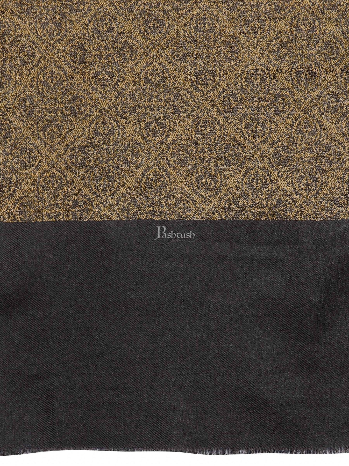 Pashtush India Womens Shawls Pashtush Womens Woven Paisley, Self Shawl, In Extra Soft Fine Wool, Large Wrap Size Gold