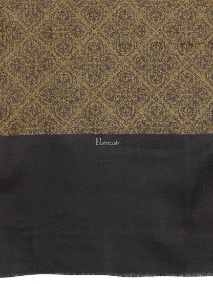 Pashtush India Womens Shawls Pashtush Womens Woven Paisley, Self Shawl, In Extra Soft Fine Wool, Large Wrap Size Gold