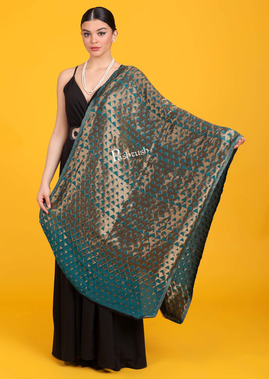 Pashtush Shawl Store Stole Pashtush Womens Zari Weave Stole, Scarf
