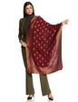 Pashtush India 70x200 Pashtush Womens Zari Weave Stole, Scarf, Maroon