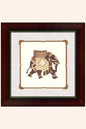 pashtush Artwork Pashtush Wooden Artwork, Royal Embelished Elephant, Crafted using Multi Coloured Natural Wood