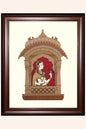pashtush Artwork Pashtush Wooden Artwork, The Poetess in Thought, Made using Multicoloured Natural Wood, Wall Decor