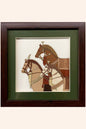pashtush Artwork Pashtush Wooden Artwork, The Royal Stallions Wall Art, Intricately Crafted Using Natural Coloured Wood