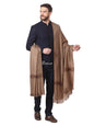 Pashtush India Mens Shawls Gents Shawl Pashtush Woven Aztec Design Mens Shawl (Lambs Wool) Beige