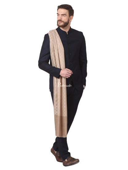 Pashtush India Mens Scarves Stoles and Mufflers Pashtush Woven Mens Fine Wool Stole, Checks Mens Muffler, Warm Cashmere Feel