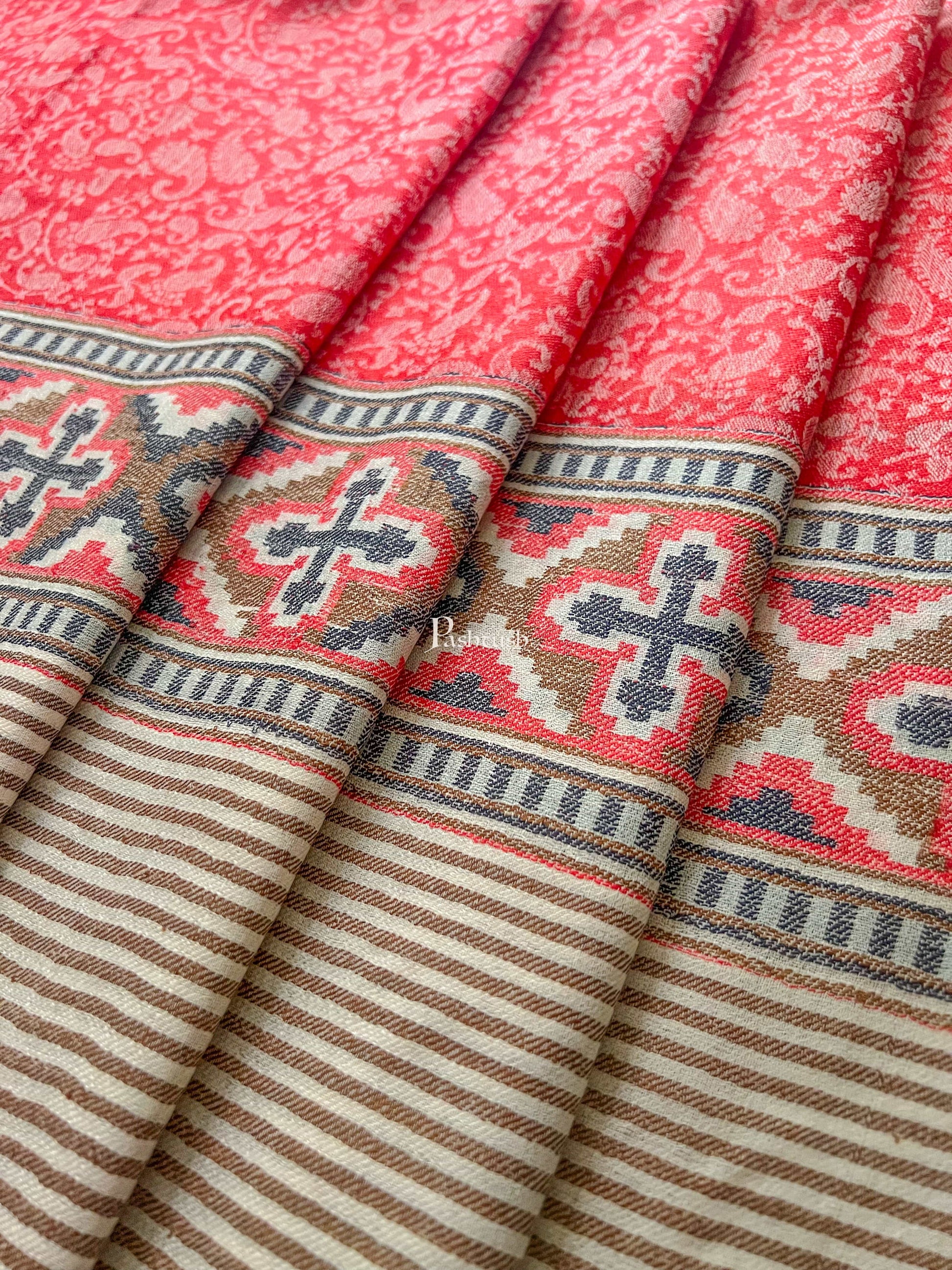 Pashtush India Gift Pack Pashutsh His and Her Set of Mens Stole and Womens Shawl, with Premium Gift Box, Rich Black and Red