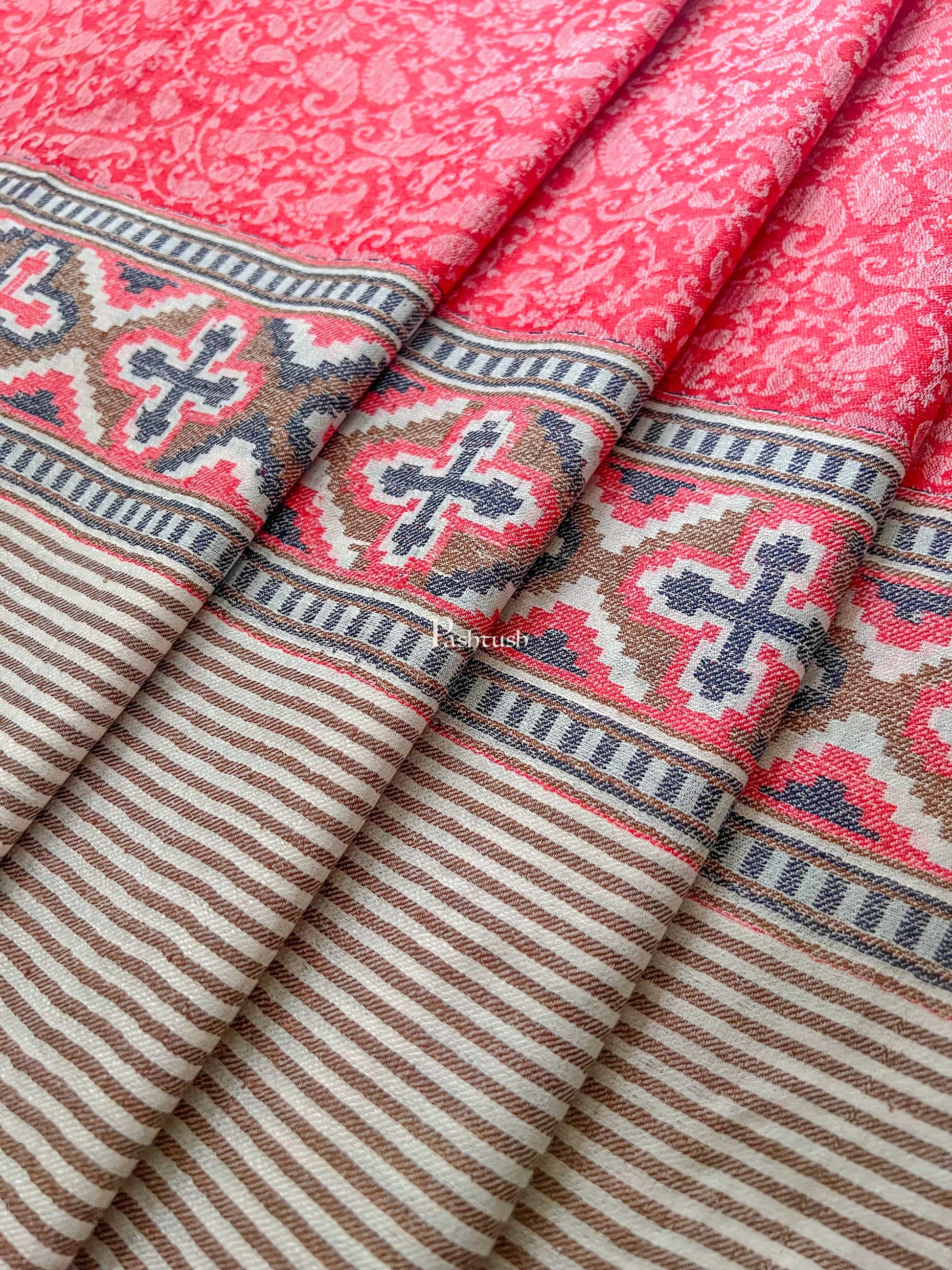 Pashtush India Gift Pack Pashutsh His and Her Set of Mens Stole and Womens Shawl, with Premium Gift Box, Rich Black and Red
