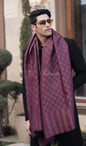 Pashtush India 70x200 Pashutsh Mens Twilight Collection, Checkered Metallic Thread Weave, Fine Wool