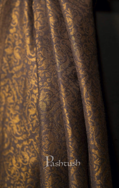 Pashtush India 70x200 Pashutsh Mens Twilight Collection, Jacquard Stole, With Metallic Thread Weave, Fine Wool