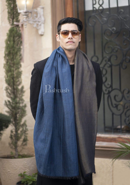 Pashtush India 70x200 Pashutsh Mens Twilight Collection, Reversible With Metallic Thread Weave, Fine Wool