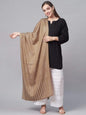 Pashtush India 70x200 Pashutsh Women Beige  Taupe Ethnic Motifs Woven Design Designer Shawl
