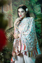 Pashtush India Womens Shawls Pashutsh Womens Gulaabdar Ethnic Weave Shawl, Faux Pashmina, Twilight Collection, Ivory