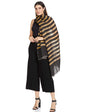 Pashtush India 70x200 Pashutsh Womens Twilight Striped Scarf, With Shimmery Metallic Zari Thread Weave