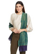 Pashtush India 70x200 Pashutsh Womens Twilight Striped Scarf, With Shimmery Zari Thread Weave
