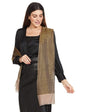 Pashtush India 70x200 Pashutsh Womens Twilight Striped Scarf, With Shimmery Zari Thread Weave