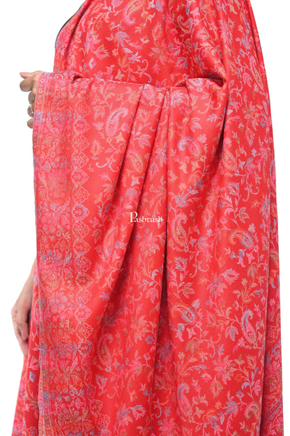 Pashwool Womens Shawls Pashwool Womens Ethnic Design Shawl, Light Weight, Soft And Warm Fuschia