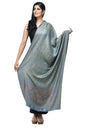 Pashwool 70x200 Pashwool Womens Extra Soft Bamboo Scarf, Woven Ethnic Design, Aqua Blue