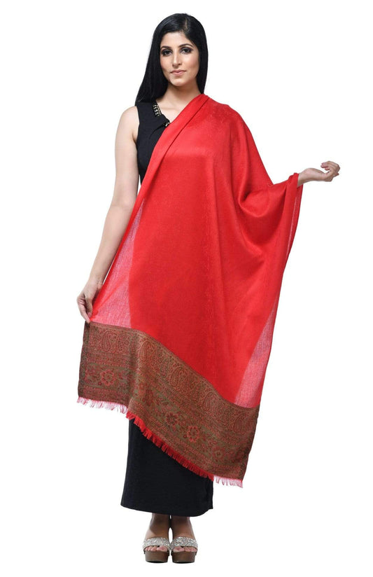 Pashwool 70x200 Pashwool Womens Extra Soft Bamboo Scarf, Woven Ethnic Design, Soft