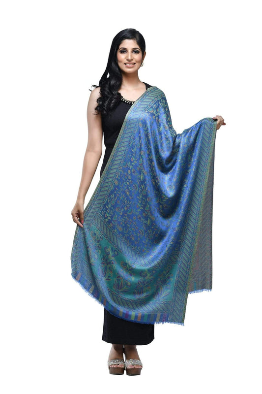Pashwool 70x200 Pashwool Womens Stole, Extra Soft Bamboo Material, Woven Paisley Design