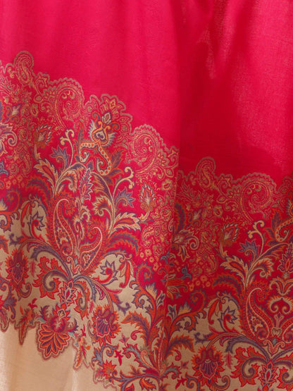 Pashtush Women'S Jacquard Palla Shawl, Soft Faux Pashmina - Fluro Pink Pink