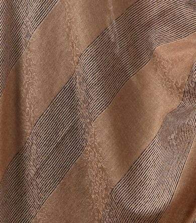 Pashtush India 70x200 Women's Reversible Stole, with Stripes, Wool Pashmina (black and beige)