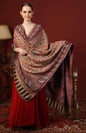 Pashtush India 100x200 Womens Kaani Shawl, Faux Pashmina, Soft and Warm, Beige