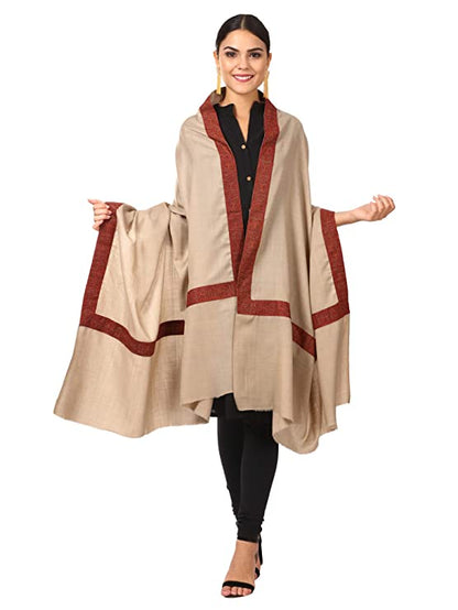 Pashtush India 100x200 Womens Kashmiri Patchwork Neemdaur Shawl