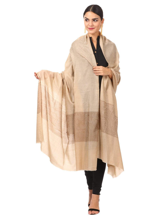 Pashtush India 100x200 Womens Woven Extra Fine Wool Blend Pashmina Shawl, Soft and Warm