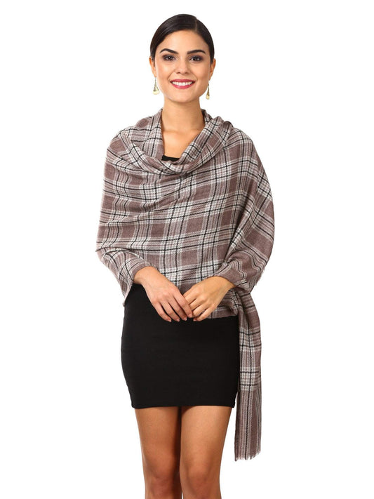 Pashtush Shawl Store Scarf Cashmere Wool Blended Muffler - Tuscan Grey