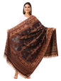Pashtush Shawl Store Shawl Womens Kullu Jamawar Shawl, Faux Pashmina -Black