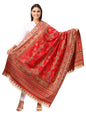 Pashtush Shawl Store Shawl Womens Kullu Jamawar Shawl, Faux Pashmina - Red