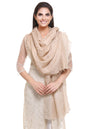 Pashtush Store Pashtush Women's Reversible Stole, checkered design (beige)