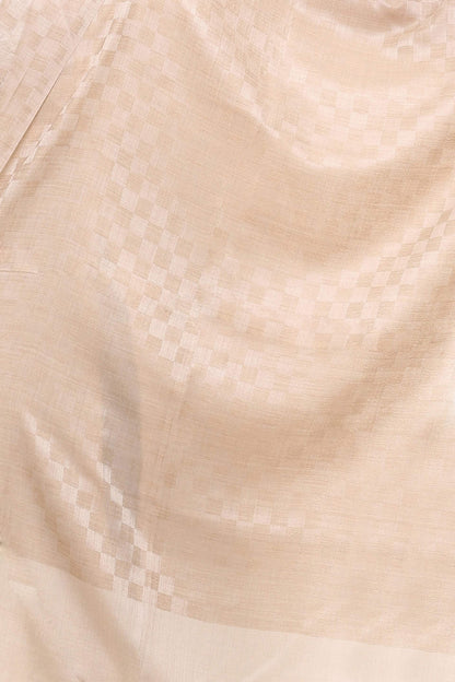 Pashtush Store Pashtush Women's Reversible Stole, checkered design (beige)
