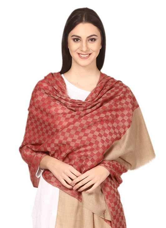 Pashtush Store Pashtush Women's Reversible Stole, Pashmina Shawls, Fine Wool Scarf (size 28 x 80 inches)