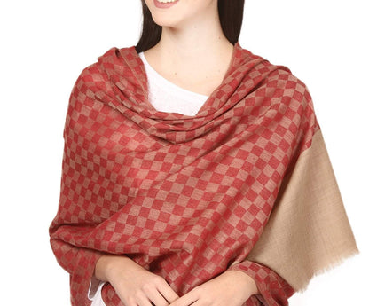 Pashtush Store Pashtush Women's Reversible Stole, Pashmina Shawls, Fine Wool Scarf (size 28 x 80 inches)