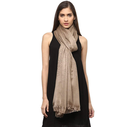 Pashtush Store Pashtush Women's Wool Shawl dark brown ( tooth )