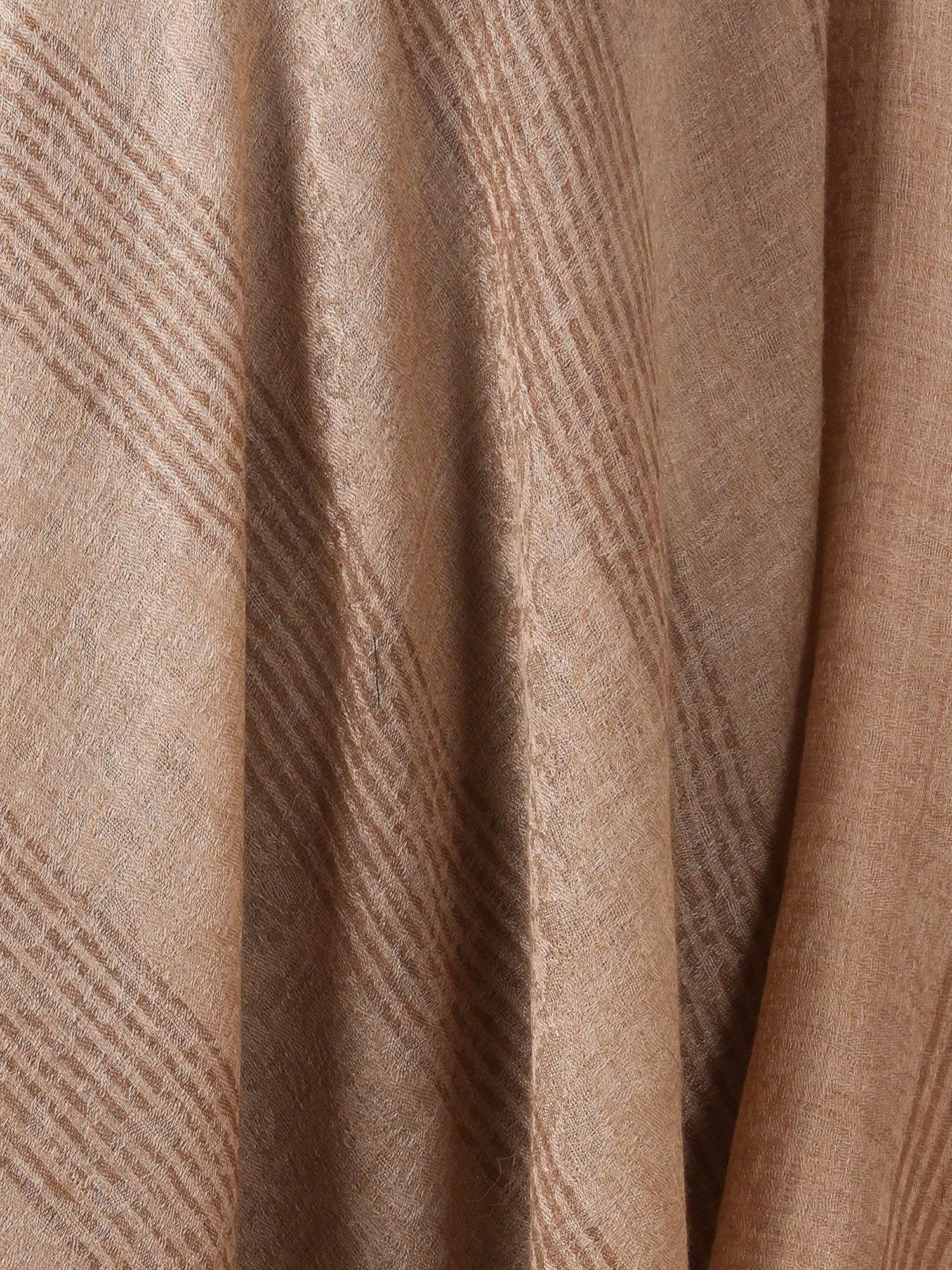 Pashtush Store Scarf Women's Reversible Stole, with Stripes, Wool Pashmina (Neutral)