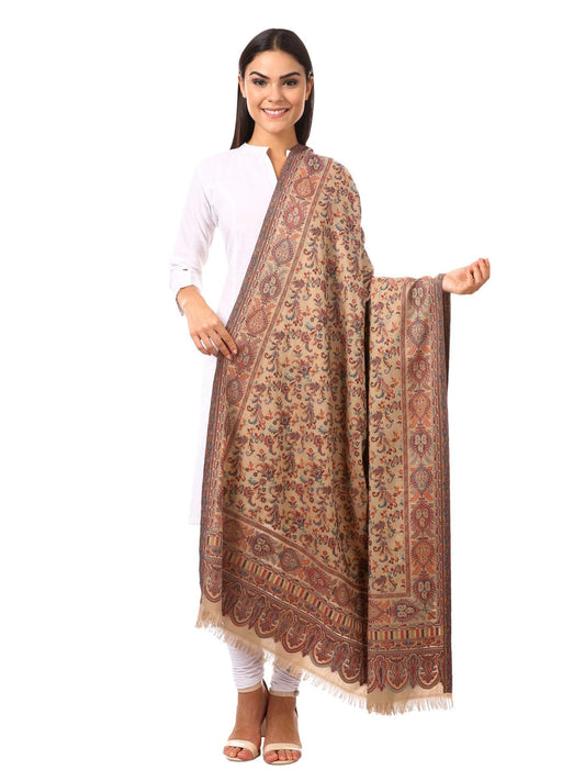 Pashtush Store Shawl Pashtush womens Kaani Shawl, Faux Pashmina, Soft and Warm (Dark taupe)